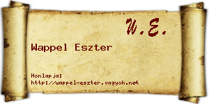 Wappel Eszter névjegykártya